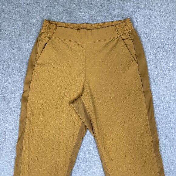 Athleta Textured Brooklyn Jogger Pants Womens Size 0 Tuscan Gold Pull On Pockets - Picture 3 of 12